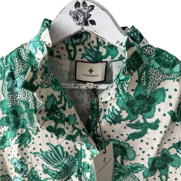 Tuckernuck Venice Beachside Vines Tate Pleated Hem Dress Womens Size S NWT - Picture 6 of 9